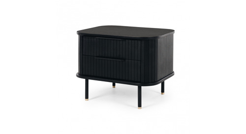 Anders 2 drw bedside Black